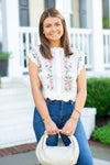 Floral Flare Sweater - Pink