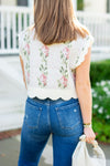 Floral Flare Sweater - Pink