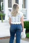 Floral Flare Sweater - Blue