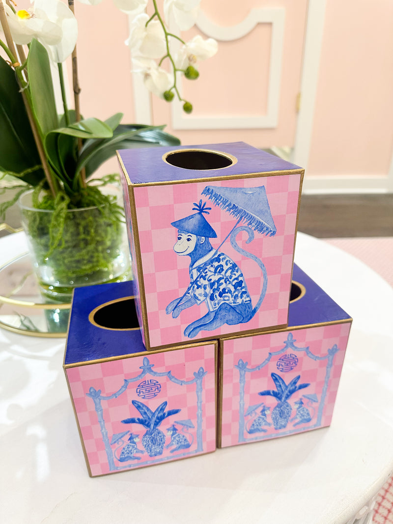 Chinoiserie Monkeys Tissue Box – Blakeley's