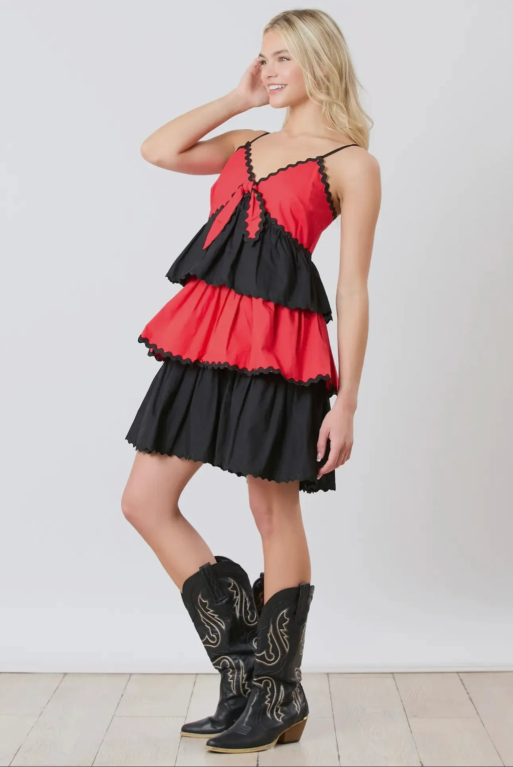 Kylie Dress - Red/Black