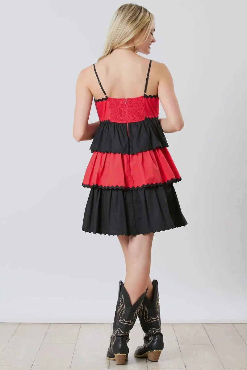 Kylie Dress - Red/Black