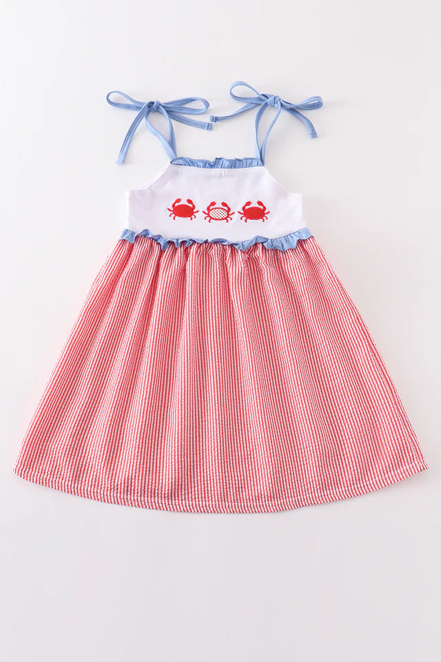 Crab Applique Girls Dress