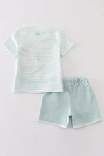 Sailboat Striped Boys Set