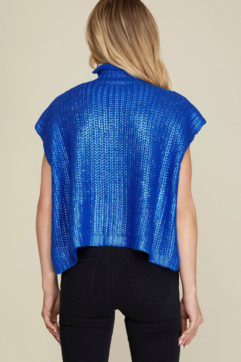 Metallic Royal Blue Sweater