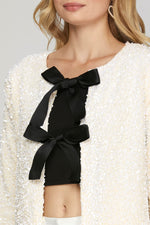 Cream Sequin Jacket