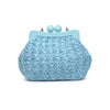 Woven Large Clutch - Aqua
