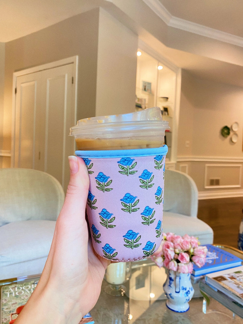 Blue Flowers Coffee Sleeve - Grande