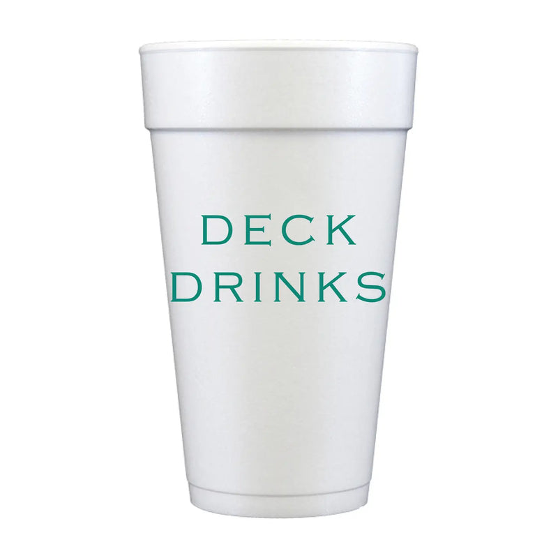 Deck Drinks Styrofoam Cups