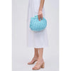 Woven Large Clutch - Aqua