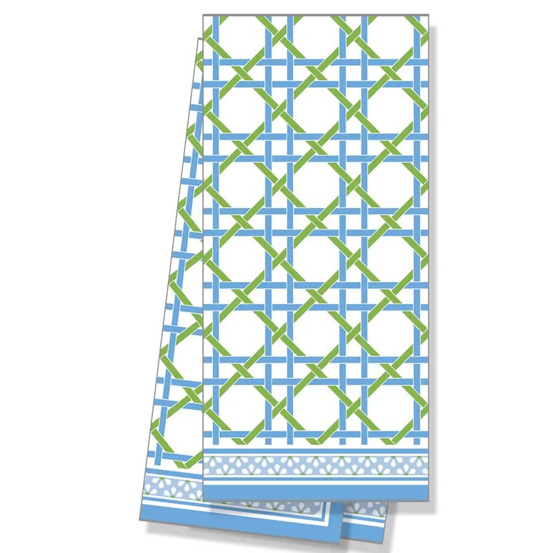 Basketweave Green/Blue Tea Towel