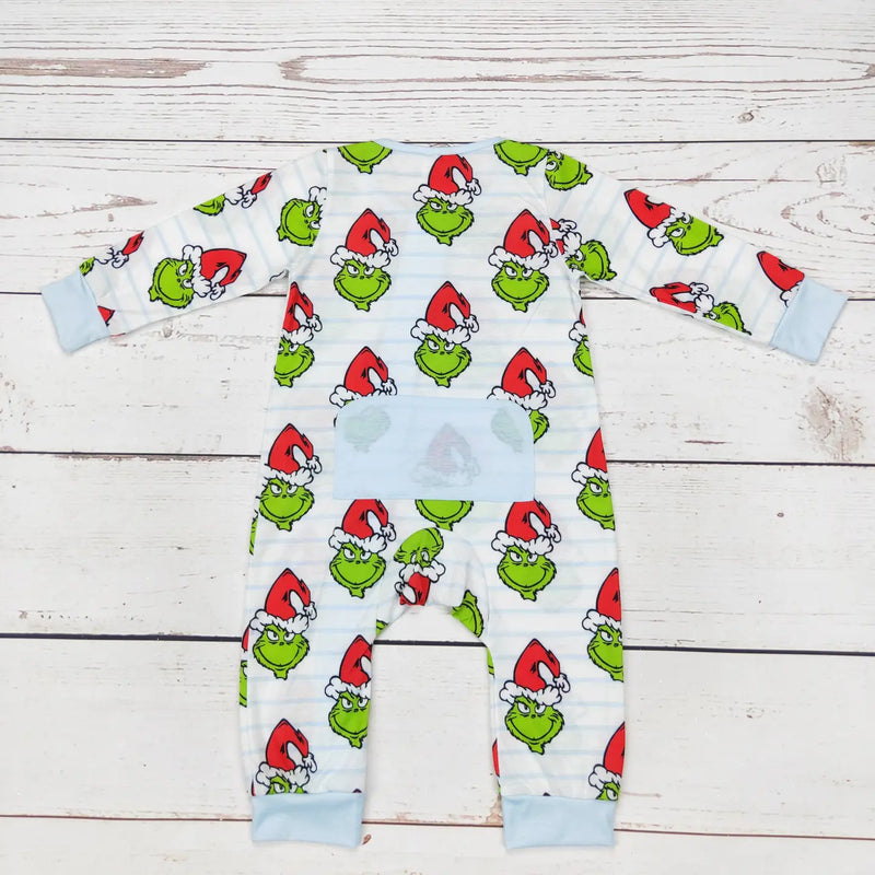 Grinch Blue Stripe Pajamas