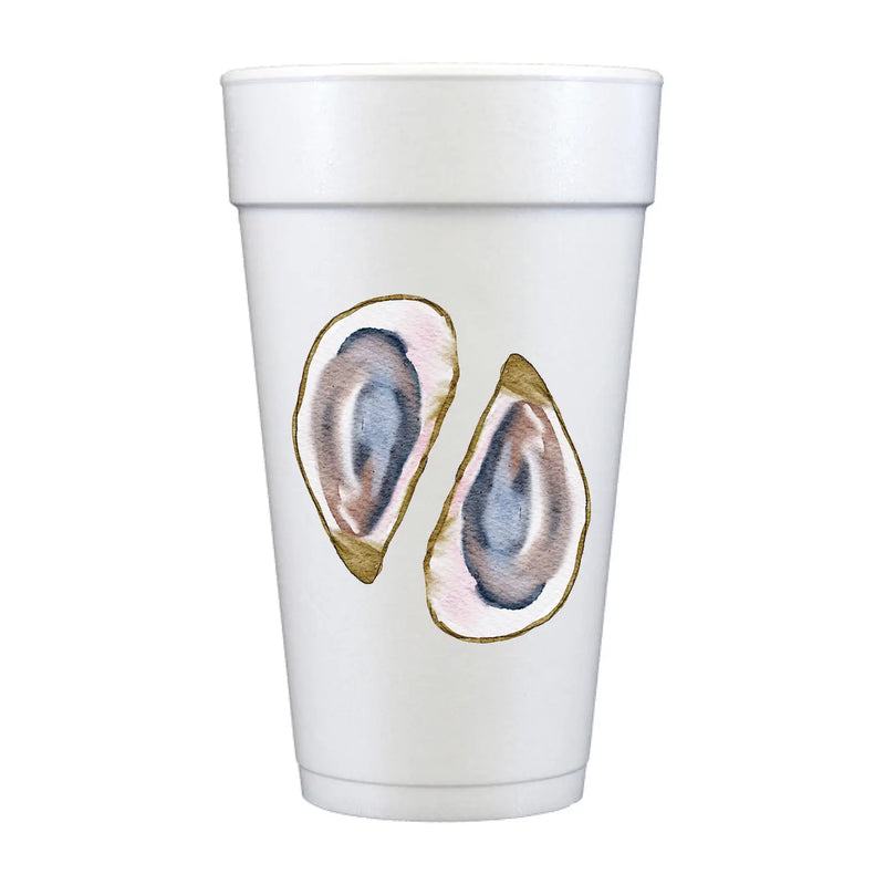 Oyster Shell Styrofoam Cups