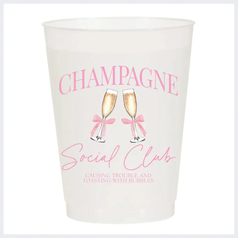Champagne Social Reusable Cups