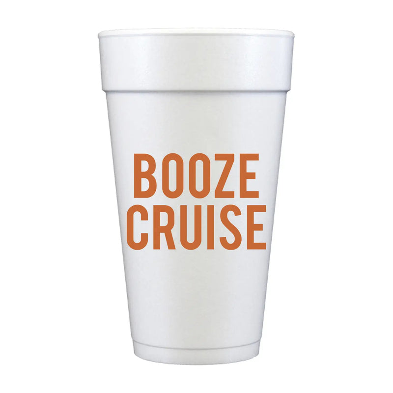 "Booze Cruise" Foam Cups