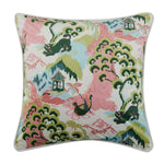 Pink/Green Chinoiserie Pillow