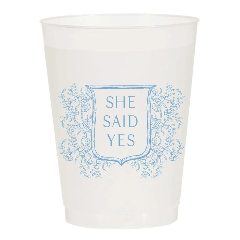 "She Said Yes" Reusable Cups