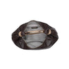 Vegan Leather Gold Handle Bag - Espresso